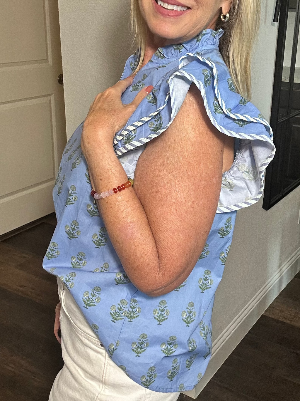 Periwinkle Garden Party top
