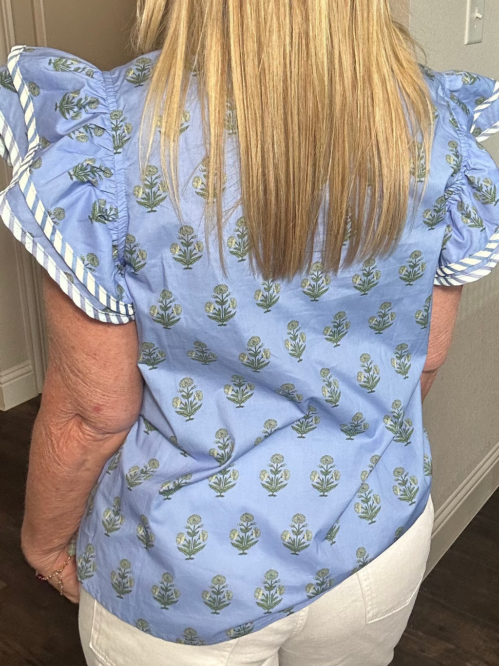 Periwinkle Garden Party top
