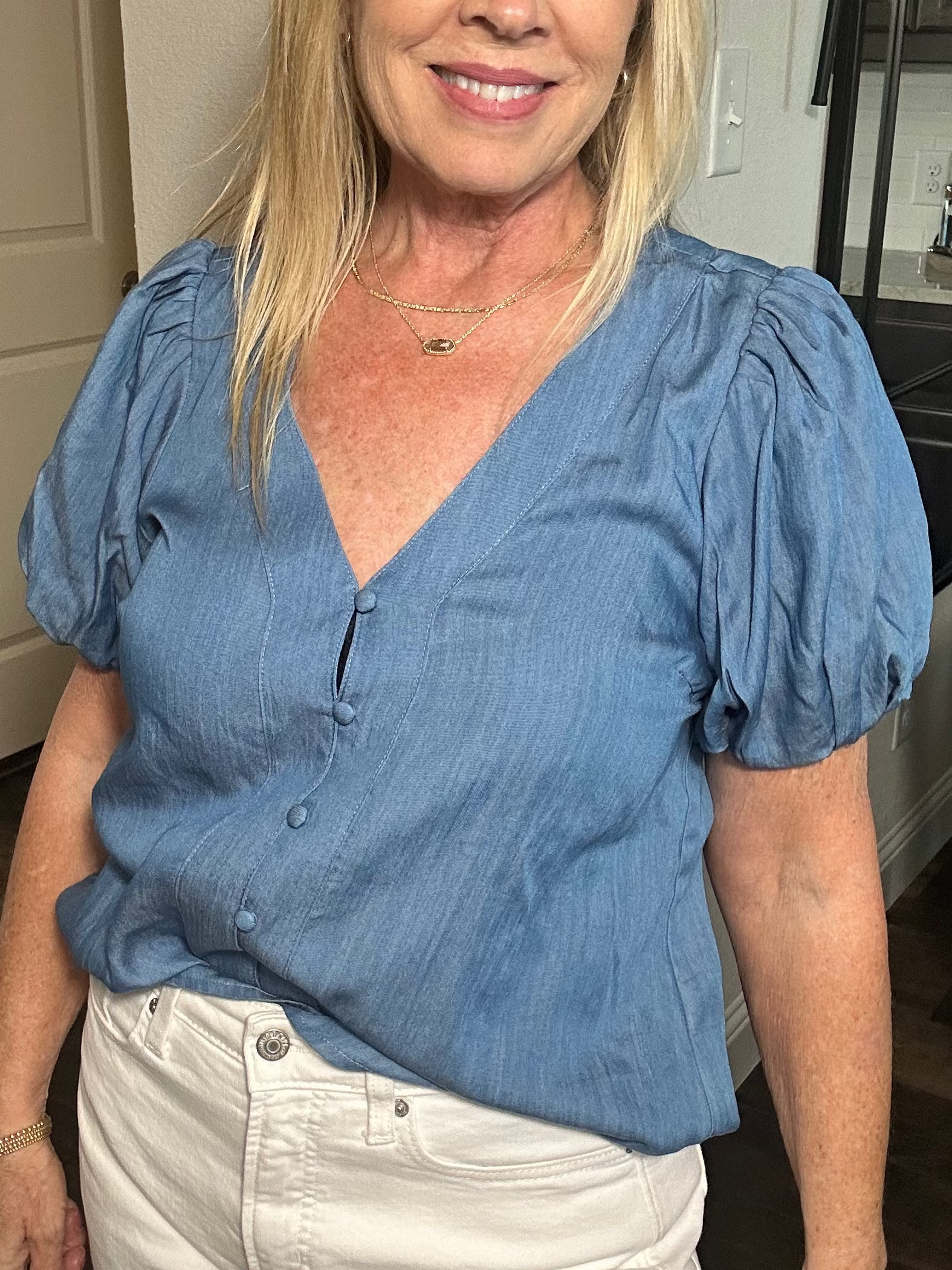 Chambray & Chardonnay top