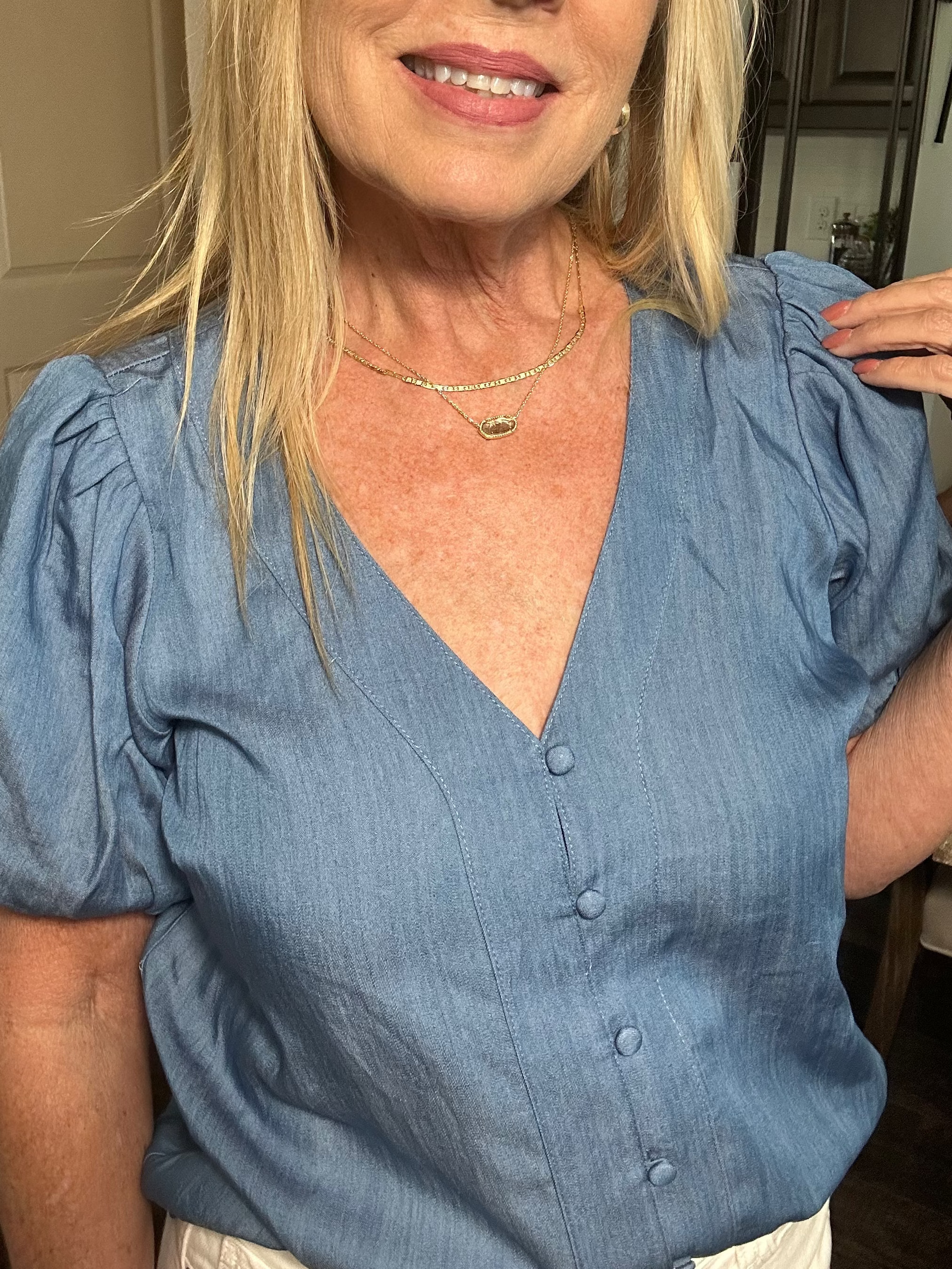 Chambray & Chardonnay top
